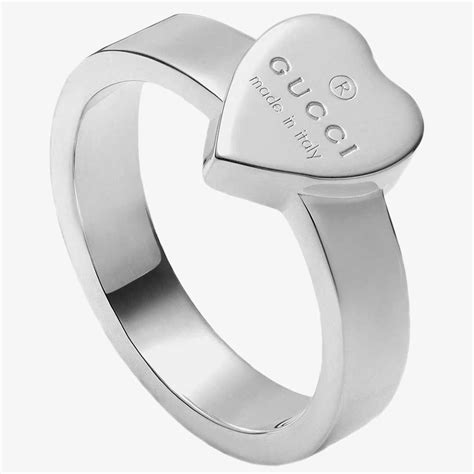 gucci trademark thin engraved heart ring|Gucci heart bracelet with trademark.